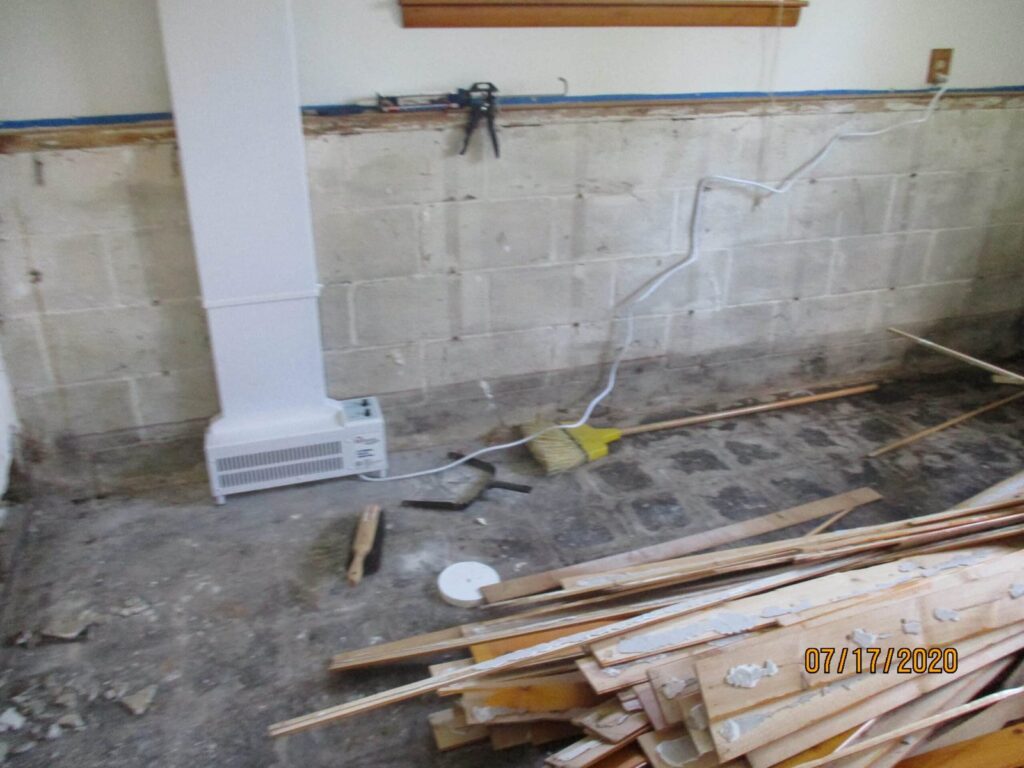 Basement waterproofing project by Everdry Michiana