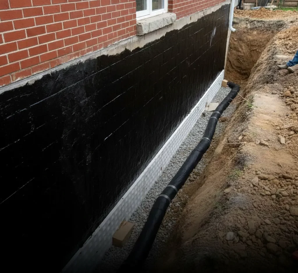 Basement waterproofing and moisture control service